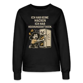 Cravings Fridge Saying Shirt - Women’s Sweatshirt - black - Front - AI Model Female 172 light (172cm)