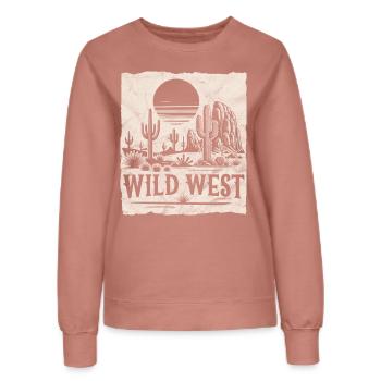 Wild West - Women’s Sweatshirt - dusky rose - Front - AI Model Female 172 dark (172cm)