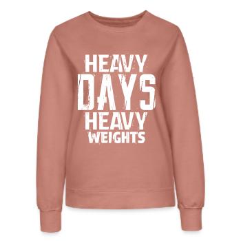 Schwere Tage Schwere Gewichte Motivation Gym Liebhaber Gif - Frauen Sweatshirt - Altrosa - Vorne - AI Model Female 172 dark (172cm)