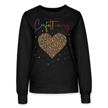 Konfetti im Herzen - Confetti in my heart - Frauen Sweatshirt - Schwarz - Vorne - AI Model Female 172 light (172cm)