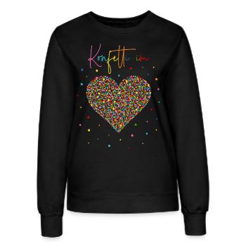 Konfetti im Herzen - Frauen Sweatshirt - Schwarz - Vorne - AI Model Female 172 light (172cm)