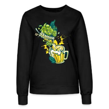 Hopfen Malz Craft Bier Krug Alkohol Hobbybrauer - Frauen Sweatshirt - Schwarz - Vorne - AI Model Female 172 light (172cm)