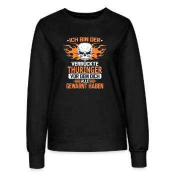 THÜRINGER - Frauen Sweatshirt - Schwarz - Vorne - AI Model Female 172 light (172cm)