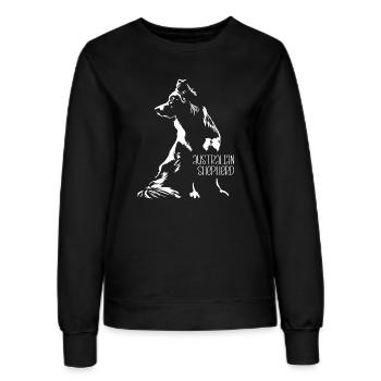 Australian Shepherd Silhouette Aussie Wilsigns - Frauen Sweatshirt - Schwarz - Vorne - AI Model Female 172 light (172cm)