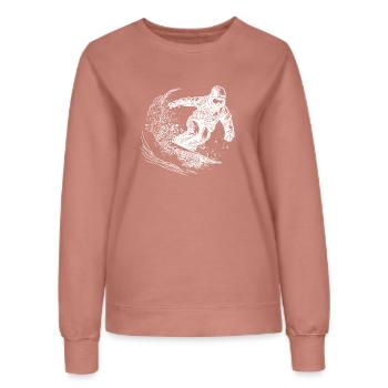 Powder Snow Skier Offroad Outdoor Style - Women’s Sweatshirt - dusky rose - Front - AI Model Female 172 dark (172cm)