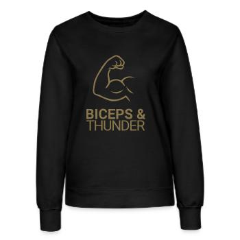 Biceps & Thunder - Women’s Sweatshirt - black - Front - AI Model Female 172 light (172cm)
