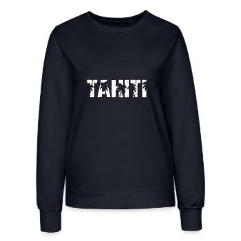 Tahiti Palm Island - Sweat Femme - marine - Devant - AI Model Female 172 light (172cm)