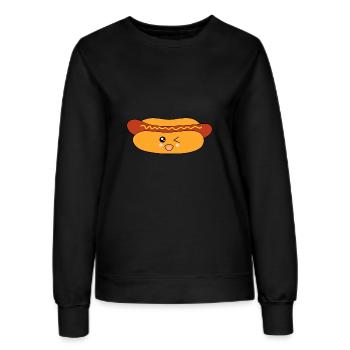 Saucisse à hot-dog - Sweat Femme - noir - Devant - AI Model Female 172 light (172cm)