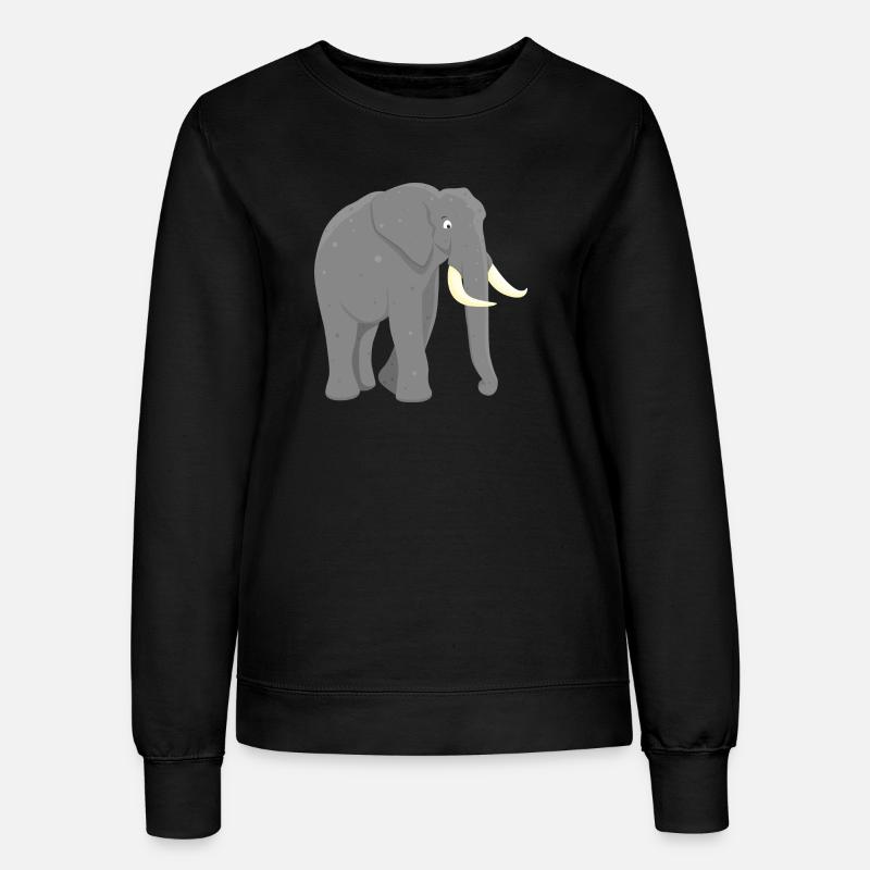 Afrikanischer Elefant - Frauen Sweatshirt - Schwarz