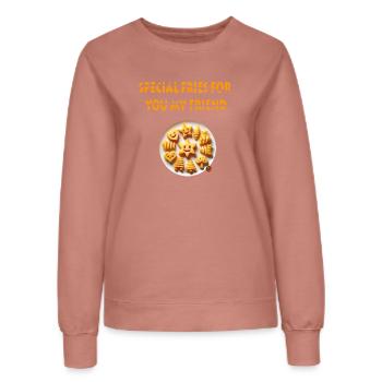 SPECIAL FRIES - Women’s Sweatshirt - dusky rose - Front - AI Model Female 172 dark (172cm)