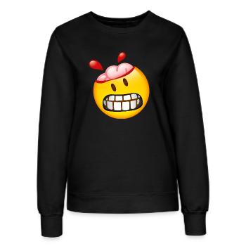 Smiley Brain - Frauen Sweatshirt - Schwarz - Vorne - AI Model Female 172 light (172cm)