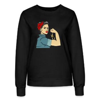 STARKE FRAUEN - Frauen Sweatshirt - Schwarz - Vorne - AI Model Female 172 light (172cm)