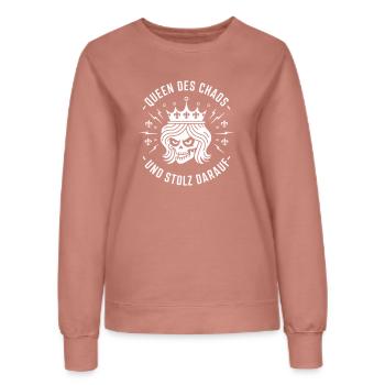 Königin des Chaos - Frauen Sweatshirt - Altrosa - Vorne - AI Model Female 172 dark (172cm)