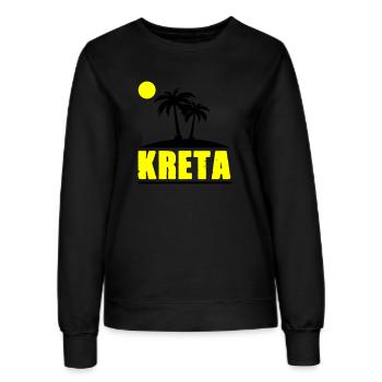 Crete - Women’s Sweatshirt - black - Front - AI Model Female 172 light (172cm)