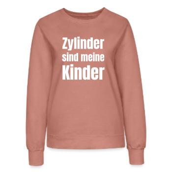 Les chapeaux haut-de-forme sont mes enfants - Sweat Femme - rose poudré - Devant - AI Model Female 172 dark (172cm)