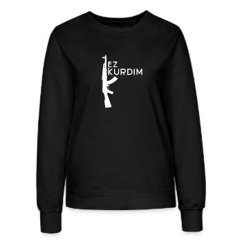 EzKurdim M.K-EzKurdim Weiß - Frauen Sweatshirt - Schwarz - Vorne - AI Model Female 172 light (172cm)