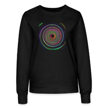 Psychedelische Spirale - Frauen Sweatshirt - Schwarz - Vorne - AI Model Female 172 light (172cm)