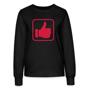 Like Button - Frauen Sweatshirt - Schwarz - Vorne - AI Model Female 172 light (172cm)