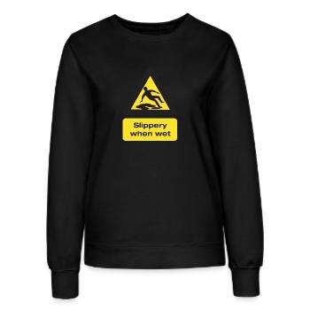 Lorsque glissante humide - Sweat Femme - noir - Devant - AI Model Female 172 light (172cm)