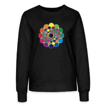 Farbkreis Power Flower - Frauen Sweatshirt - Schwarz - Vorne - AI Model Female 172 light (172cm)