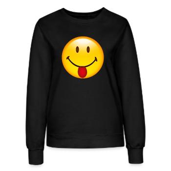 Smiley Cheeky - Women’s Sweatshirt - black - Front - AI Model Female 172 light (172cm)