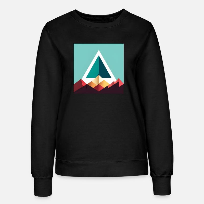 abstrakt trekant - Sweatshirt til damer - sort