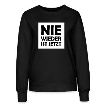 Nie wieder ist jetzt - Frauen Sweatshirt - Schwarz - Vorne - AI Model Female 172 light (172cm)