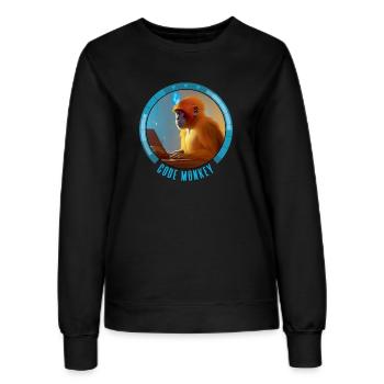 Code Monkey - Informatique - Programmeur - Sweat Femme - noir - Devant - AI Model Female 172 light (172cm)