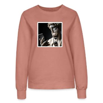 Temps de téléphone portable - Sweat Femme - rose poudré - Devant - AI Model Female 172 dark (172cm)