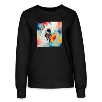 Astronaute - Sweat Femme - noir - Devant - AI Model Female 172 light (172cm)