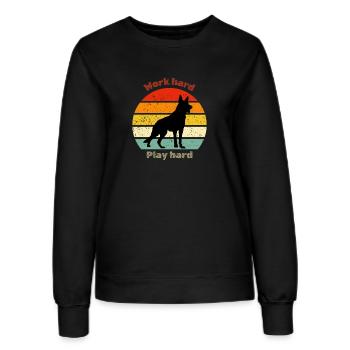 Retro German Shepherd - Women’s Sweatshirt - black - Front - AI Model Female 172 light (172cm)