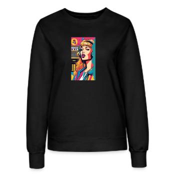 90´s - Frauen Sweatshirt - Schwarz - Vorne - AI Model Female 172 light (172cm)