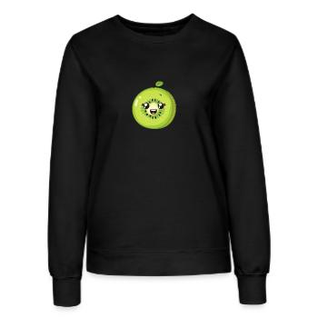 Charmant kiwi dans le style de dessin animé vert - Sweat Femme - noir - Devant - AI Model Female 172 light (172cm)