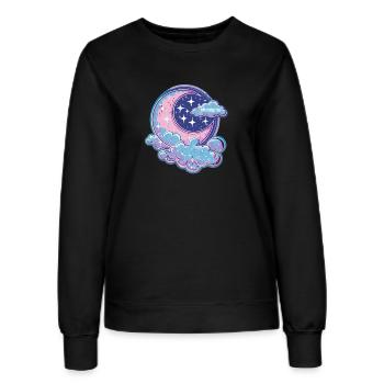 Lune de minuit - Sweat Femme - noir - Devant - AI Model Female 172 light (172cm)