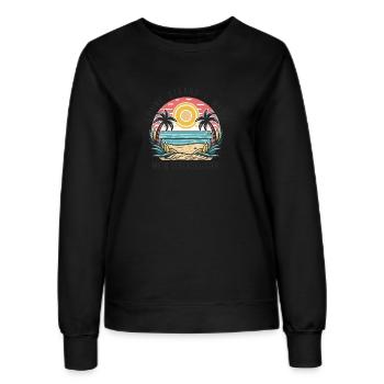Sun, beach and sea - my elixir of life - Women’s Sweatshirt - black - Front - AI Model Female 172 light (172cm)