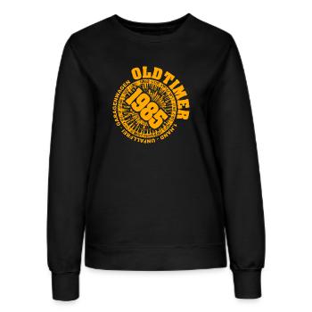1985 - Women’s Sweatshirt - black - Front - AI Model Female 172 light (172cm)