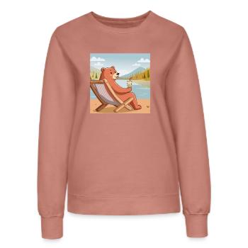 Gönn dir ne Auszeit - Frauen Sweatshirt - Altrosa - Vorne - AI Model Female 172 dark (172cm)