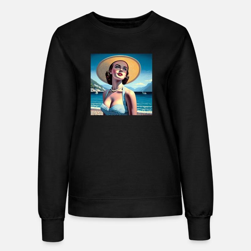 Das Modell am See - Frauen Sweatshirt - Schwarz