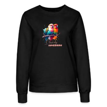 Lovebird Bird Agapornids Inseparable - Women’s Sweatshirt - black - Front - AI Model Female 172 light (172cm)
