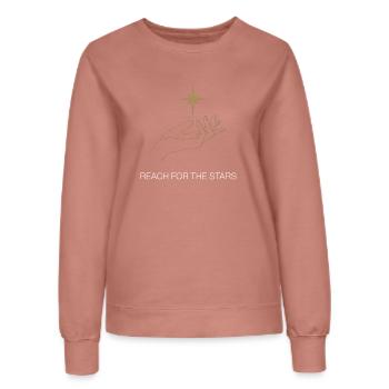 Visez les étoiles - Sweat Femme - rose poudré - Devant - AI Model Female 172 dark (172cm)
