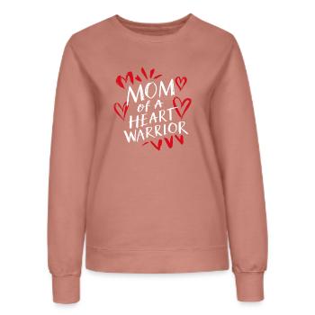 Herzkrieger Mama. Stolze Mama eines Herz-Kämpfers - Frauen Sweatshirt - Altrosa - Vorne - AI Model Female 172 dark (172cm)