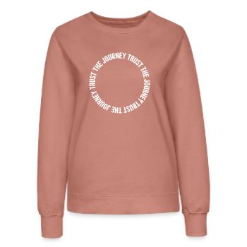 trust the journey - Frauen Sweatshirt - Altrosa - Vorne - AI Model Female 172 dark (172cm)
