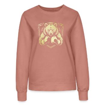 Boxer Grizzli - Sweat Femme - rose poudré - Devant - AI Model Female 172 dark (172cm)