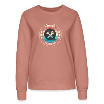 Ich kann nicht DIY - Frauen Sweatshirt - Altrosa - Vorne - AI Model Female 172 dark (172cm)
