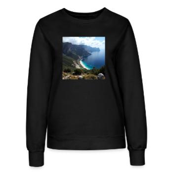 Paysage - Sweat Femme - noir - Devant - AI Model Female 172 light (172cm)