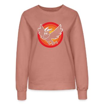 Papillon de nuit - Sweat Femme - rose poudré - Devant - AI Model Female 172 dark (172cm)