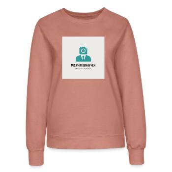 Photographe - Sweat Femme - rose poudré - Devant - AI Model Female 172 dark (172cm)