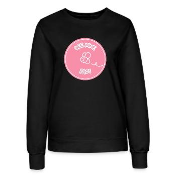 BEE MINE IDIOT - Zeige deine Liebe mit Humor - Frauen Sweatshirt - Schwarz - Vorne - AI Model Female 172 light (172cm)