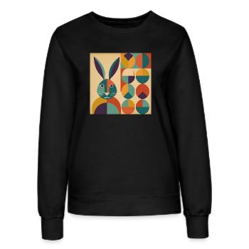 Osterhase No.08 - Frauen Sweatshirt - Schwarz - Vorne - AI Model Female 172 light (172cm)