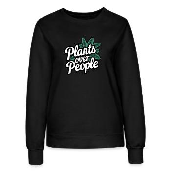 Les plantes plutôt que les gens - Sweat Femme - noir - Devant - AI Model Female 172 light (172cm)